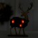 New Year's decor with backlight "Deer" 17 × 5 × 24 cm, purple