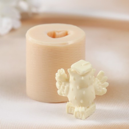 Silicone Mold "Scientific Owl No. 3" 4x4.2x4.2 cm-2