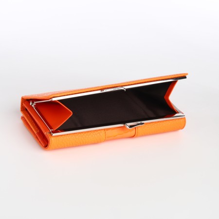 Women's wallet on a magnet, orange color-2