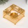 Summary Metal per 1 candle "Square. Sunflower" gold d = 5.5 cm 10x10x5.6 cm