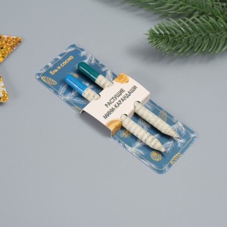 Growing gift pencils mini "blue spruce + pine" set 2 pcs.-1