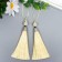 Decor for creativity Textile "Brush with a bead" Cream set 2 pcs 10x1 cm