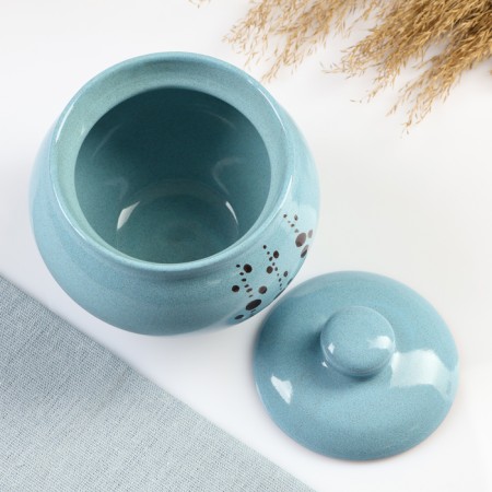 Baking pot "Russian" 0.5l / 12x13cm, blues-3