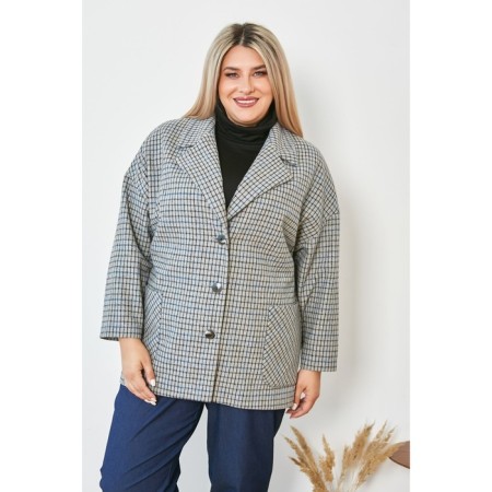 Female jacket, size 66, gray color