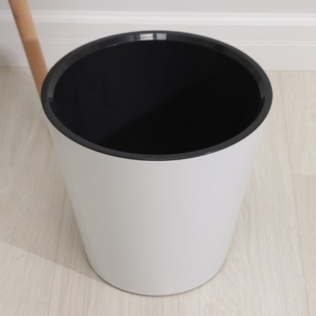 Kashpo for flowers with drainage insert on wheels Rosemary, 16 l, d = 33 cm, white color-1