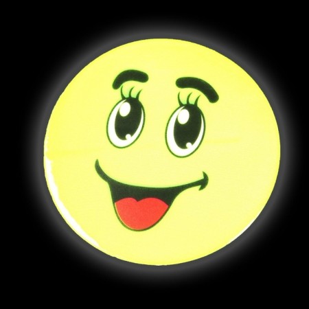 Reflective stickers "Smiley", d = 7.5/5.5/2 cm, 11 pcs on the sheet, yellow color-1
