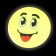 Reflective stickers "Smiley", d = 7.5/5.5/2 cm, 11 pcs on the sheet, yellow color