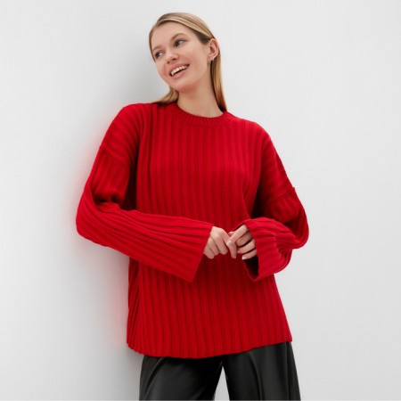 Jumper Knitted Women's Minaku: Knitwear Collection Color Red, size 42-44-3