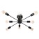 Ceiling chandelier "Orion" 8x60W E27 Color: Black