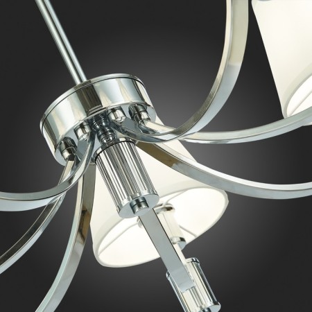 Suspended EVOLUCE lamp. Sle111303-07. Monza. 7x40 watts, E14, 82x82x24.5 cm, chromium color-6