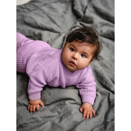 Pants Knitted children's Amarobaby Pure Love Comfy, height 68, lilac color-7