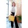 Marta bag golden yellow - Gold quilted fabric