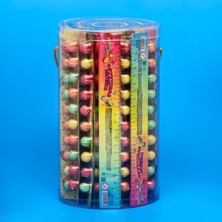 Chewing gum-marshmallow "Fruit ruler", in a blist, assorted, 12 g-1