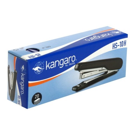 Степлер Kangaro HS-10H №10, до 20 листов, встроенный антистеплер, 50 скоб, микс-3