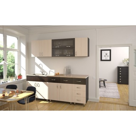 Hinged wardrobe 800 tonic, 800x570x300, wenge/dairy oak-1