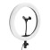 LED ring lamp M33, lamp 32 cm, 10 watts, black