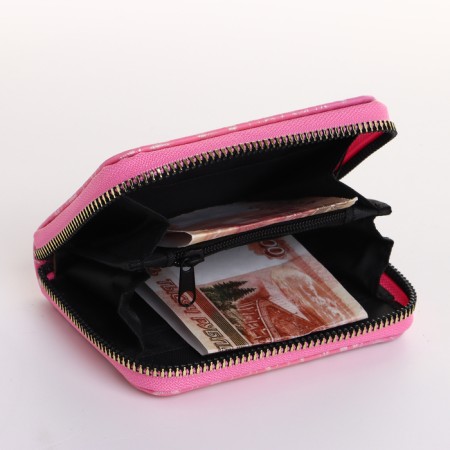 Women's wallet with lightning, pink color-4
