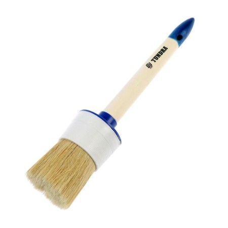 Round tundra, natural bristles, wooden handle, No. 16, 55 mm