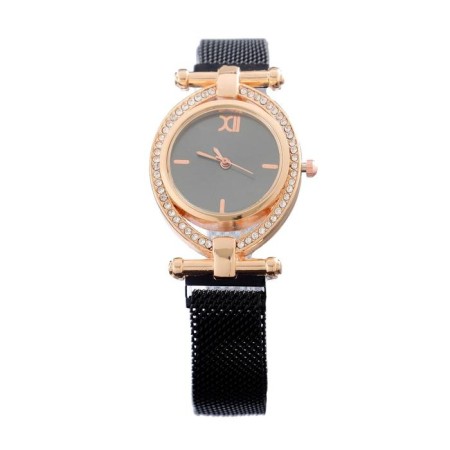 Women's watch-quartz women "Paris", D-2.5 cm, black