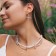 Earrings with rhinestones “crosses” inserts, white color in silver