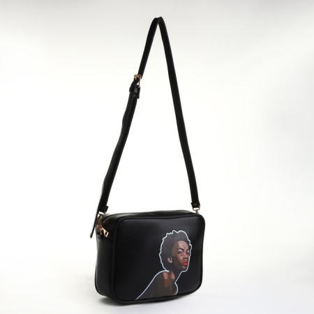 Women's bag over the shoulder Textura, small, black color-4