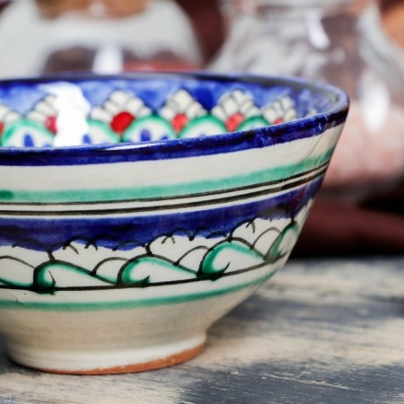 PIALA RISHTAN CIRAMICA "Patterns", 11.5 cm, large, mix-3