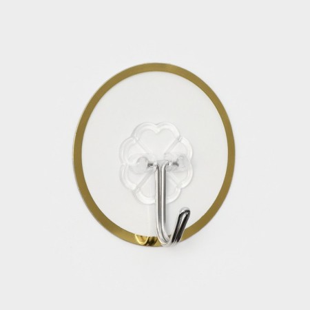 Hooks self -adhesive delaw Gold, 4 pcs, 6 × 6 × 2 cm, transparent-3