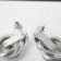 Earrings Metal "FUCHE" circles of weaving, color silver
