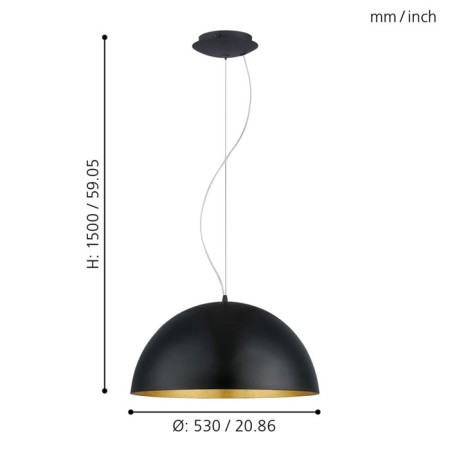 Gaetano chandelier 1x60W E27-2