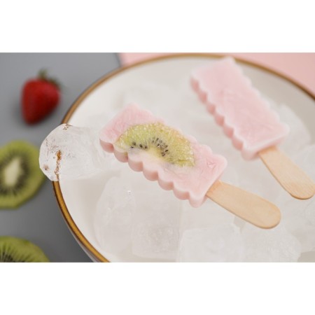 Form for ice cream shares "Monica", silicone, 19.5 × 11 cm, 4 cells (6.7 × 3.2 cm), color mix-12