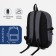 School backpack of textiles on lightning, Fulldorn, 2 pockets, color gray color