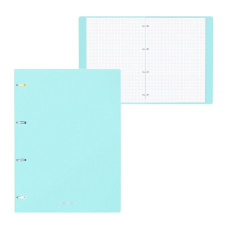 Notebook on A4 rings, 80 sheets in the Erichkrause "Pastel Mint", plastic cover, offset unit, whiteness 100%, mint