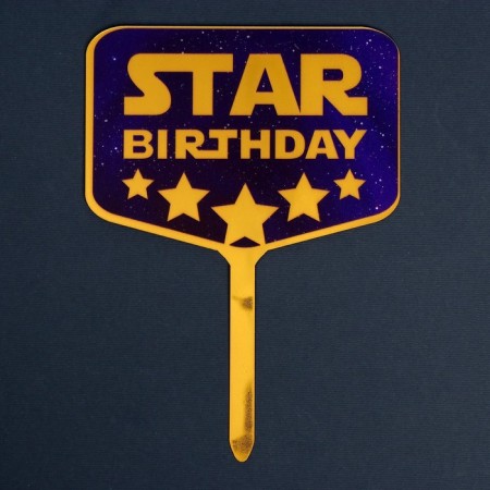 Topper acrylic Star Birthday-1