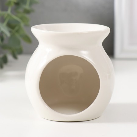Aroma lamp ceramics "Love is in the Air" White 7.2x7.2x7.8 cm-1