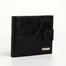 Male purse on the button, Textura, for cards, for coins, black color