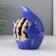 Ceramics candlestick for 1 candle "fish with patterns" blue 15.7x8.8x14.3 cm