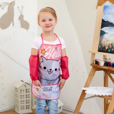 Apron with overturners Children's Ethel "Hello Cat", 49 x 39 cm