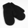 Female mittens, black color, size 7-8