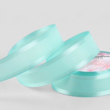 The tape is decorative, repression/satin, 25 mm, 9.1 ± 0.5 m, turquoise No. 66