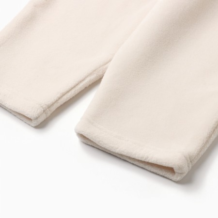 Children's pants Minaku: Fleece Soft, beige color, height 140 cm-6
