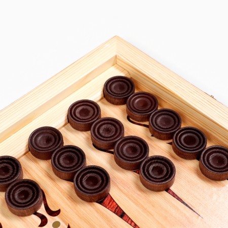 Wooden backgammon large "defenders of the Fatherland", board game, 60 x 60 cm-3