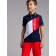 Polo for the boy PlayToday yacht, height 176 cm, dark blue color