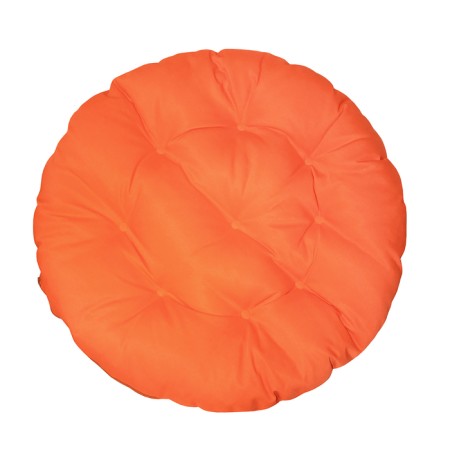 The pillow is round on the armchair waterproof D60 cm, orange color, Greta 20%, polyester 80%-1