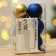 Christmas balls New Year, for the New Year, plastic, d = 3 cm, 6 pcs., Blue and gold color