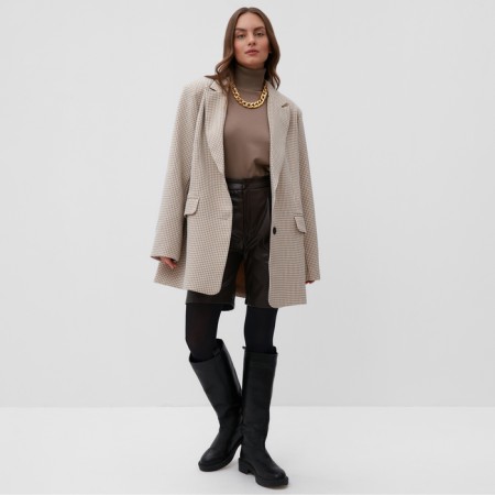 Women leather shorts MIST BAS, p. 46, brown-4