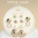 Pusets 6 pairs "pearl" planets and flowers, white color in gold