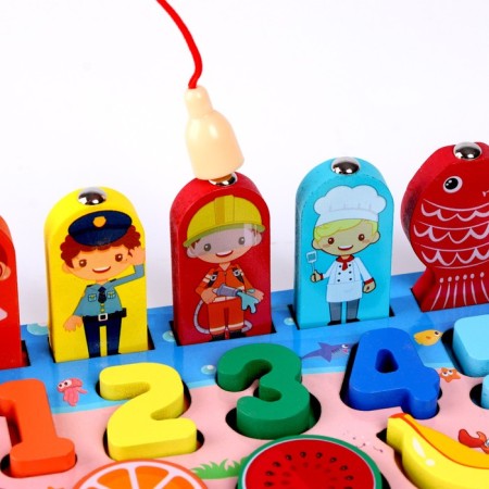 Logical Center 3 in 1 "Animals, professions, score" 44.5 × 17.8 × 4.3 cm-4
