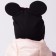 Two-layer hat "Mouse", color black/red bow, size 46-50