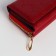 Women's wallet on the button, red color