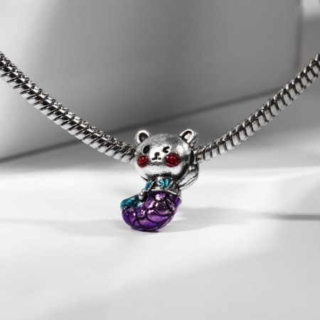 Talisman "Bear" mermaid, color in black silver-1